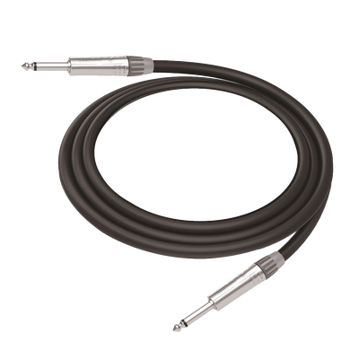 [CGT-PM-PM-L-5M] Cable de Audio | Plug 1/4 in a Plug 1/4 in Mono | Carcasa Cromada | Conectores Seetronic | Ideal para Instrumentos | Longitud 5m