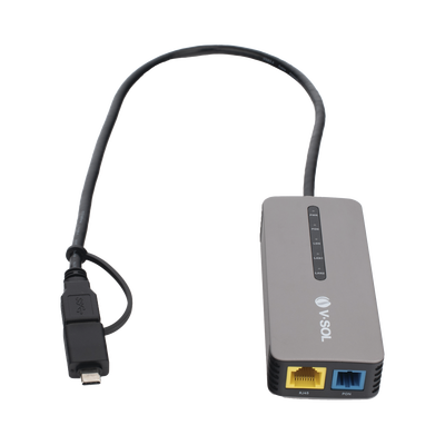 [V2802U] ONU Bridge Dual GPON/EPON USB Portátil / 1 puerto RJ45 2.5Gbps / 1 puerto USB