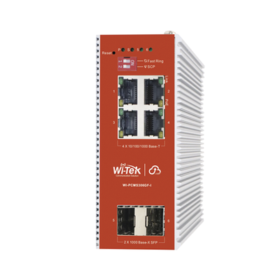 Switch L2+ PoE Industrial / Administración Cloud-Web-CLI / 4 Puertos PoE af/at 100/1000 Mbps / 2 Puertos SFP Gigabit / Presupuesto PoE 120 W / Protocolo ERPS (redundancia enlaces)