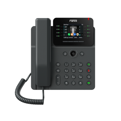 [V62W] Teléfono IP Wi-Fi Empresarial,Bluetooth, 12 líneas SIP, pantalla a color 2.8", PoE, puertos Gigabit, conferencia local de 6 vías.