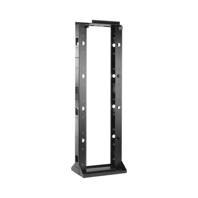 Rack Abierto Sísmico de 2 Postes Estándar de 19 in / 45U / 2.19 m (7.2 ft) de Altura / Capacidad 2,500 lb (1,134 kg) / Acero Calibre 10 (3.4 mm) / Certificación NEBS Zona 4 y OSHPD / Negro RAL 9005