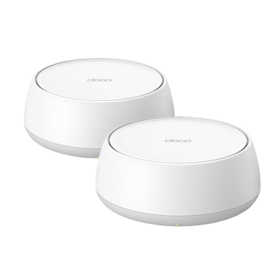 KIT 2 Routers Inalámbrico MESH Interior para Hogar / Doble Banda Wi-Fi 7 BE3600 Mbps / 2 Puerto 2.5 Gigabit WAN/LAN / 4 Antenas Internas / Operación Multi-Link MLO / Administración Mediante la App Deco (iOS, Android) / HomeShield