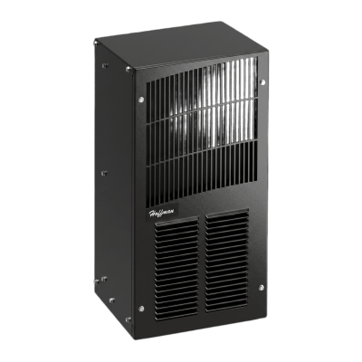 Aire Acondicionado Compacto Para Exterior, Uso en Gabinetes de Telecomunicaciones de Grado Industrial, Frío T20, 2000 BTU, 115 Vca, de Acero, Color Negro