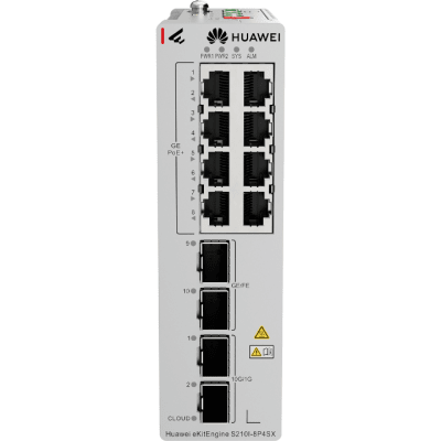 [S210I-8P4SX] Switch Industrial eKit / 8 Puertos PoE+ Gigabit + 2 SFP + 2 SFP+ / Montaje en Riel DIN / Fuente Redundante 1+1 : 54 a 57 VCD / Libre de licenciamiento / Gestión gratuita desde la Nube / Presupuesto PoE 220 W