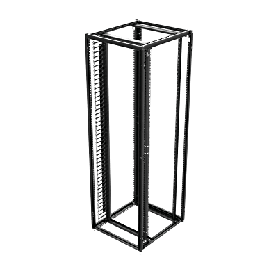 Organizador Vertical de Cables para Rack 45 UR (79 in) / Acero Negro RAL 9005 / Sección 95x208 mm (3.7x8.2 in) / Capacidad 726 Cables / Dedos cada 1.75 pulg / ProLine S1 HOFFMAN