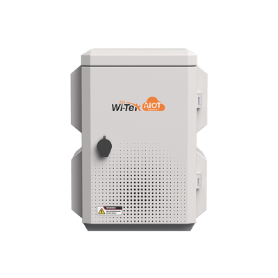[WI-IOTBOX01-V3] Gabinete de Acero Ventilado para Exterior 180 x 340 x 160 mm con Rieles DIN y 4 Placas Laterales para Montaje de Equipos por Fuera