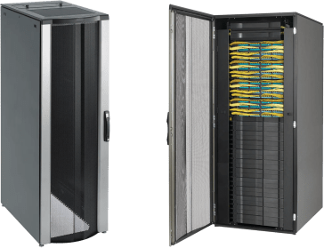 [PNC20812B] Gabinete Rack ProLine ConnecTek 42 UR 2000 x 800 x 1200 mm con Capacidad 1134 kg  Acero, Color Negro Con Organizadores Laterales Frontal y Traseros Incluidos 