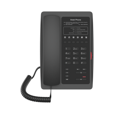 [H3WB] Teléfono IP WiFi para Hotelería, profesional con 6 teclas programables para servicio rápido (Hotline), plantilla personalizable con PoE