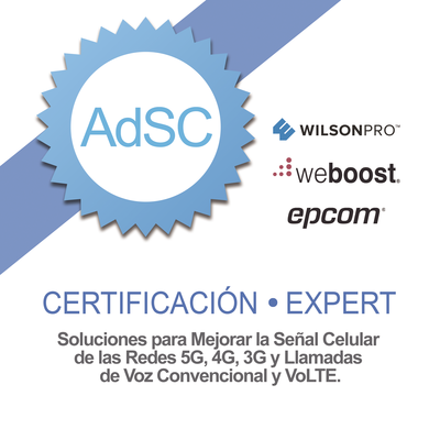 Certificación en Amplificadores de Señal Celular (2G, 3G, 4G, 5G y VoLTE)