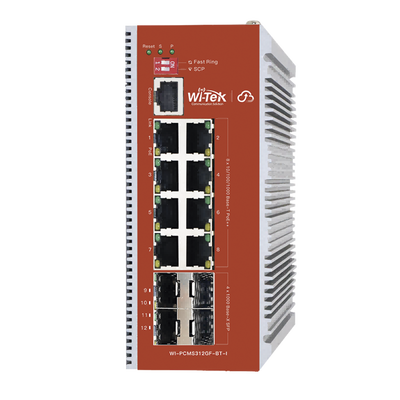 Switch L2+ PoE Industrial / Administración Cloud-Web-CLI / 8 Puertos PoE af/at/bt 100/1000 Mbps / 4 Puertos SFP Gigabit / Presupuesto PoE 460 W / Protocolo ERSP (redundancia enlaces)