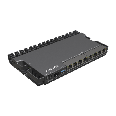 [RB5009UPR+S+IN] RB5009UPr+S+IN 8 puertos PoE in/out, 1 SFP+, Solo RouterOS v7