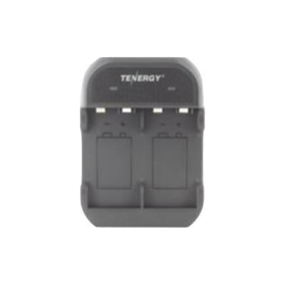 Cargador Rápido 2 Bahías / Baterías Ni-MH 9V / Cable USB Incluido / Adaptador de Corriente NO Incluido / Color Negro