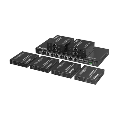 [TT-828N] Kit Divisor y Extensor HDMI | 1x8 | Hasta 70 m |Resolución 4K @ 60 Hz |  Cat 6/6a/7 | IPCOLOR | CERO LATENCIA | Puerto S/PDIF | EDID | RS232 | Salida Loop / PoC