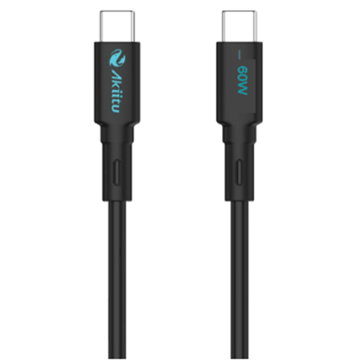 Cable de Carga USB-C a C / 1Metro / Magnético / Fast-Charging / Potencia 60W / Velocidad Transferencia 480 Mbps / Material Silicona No Tóxica / Conector Aluminio Anodizado