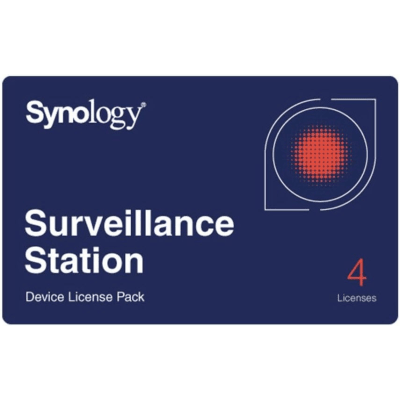 [CLP4-E] Licencias de Dispositivos de Vigilancia Synology | Paquete de 4 Licencias | Compatibilidad con Cámaras IP, Módulos de E/S, Altavoces IP | Gestión Centralizada CMS | Licencias Predeterminadas Incluidas.