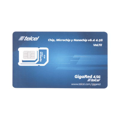 [SIM2GBTELCEL] SIM SYSCOM 2 GB mensual para dispositivos móviles 3G/4G (Telcel) 1 año de servicio (solo datos)