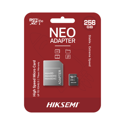 Memoria microSD con Adaptador / 256 GB / Clase 10 / NAND TLC / 92 MB/s Lectura / Multipropósito