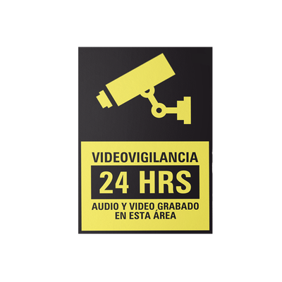 [SYS-LETVID] Letrero de Videovigilancia en Poliestireno 20x30 cm – Seguridad y Advertencia