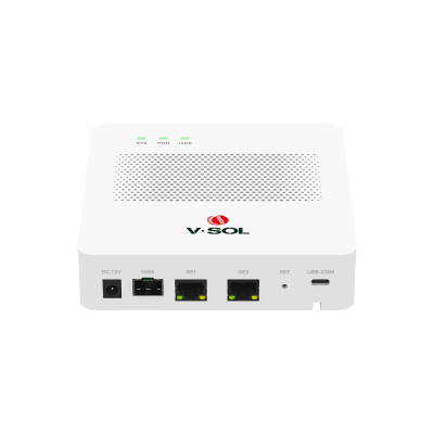 Mini OLT de 1 Puerto GPON SC/UPC con 3 puertos Uplink (2 puertos Gigabit Ethernet + 1 puerto SFP/SFP+) , hasta 64 ONUs / ONTs