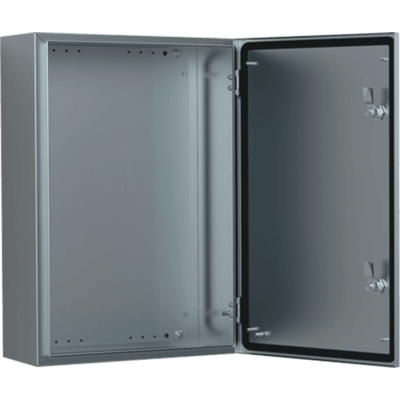 Gabinete de Acero Inoxidable 304L ASR IP66 240x240x150 mm (9.4 x 9.4 x 5.9 in) / 2 Cerraduras / Montaje Placa 2 mm