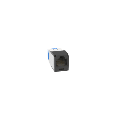 [CJE6X88TGBL] Conector Jack RJ45 Estilo TG, Mini-Com, Categoría 6A, Con Gel Resistente a la Corrosión, de 8 Posiciones y 8 Cables, Color Negro